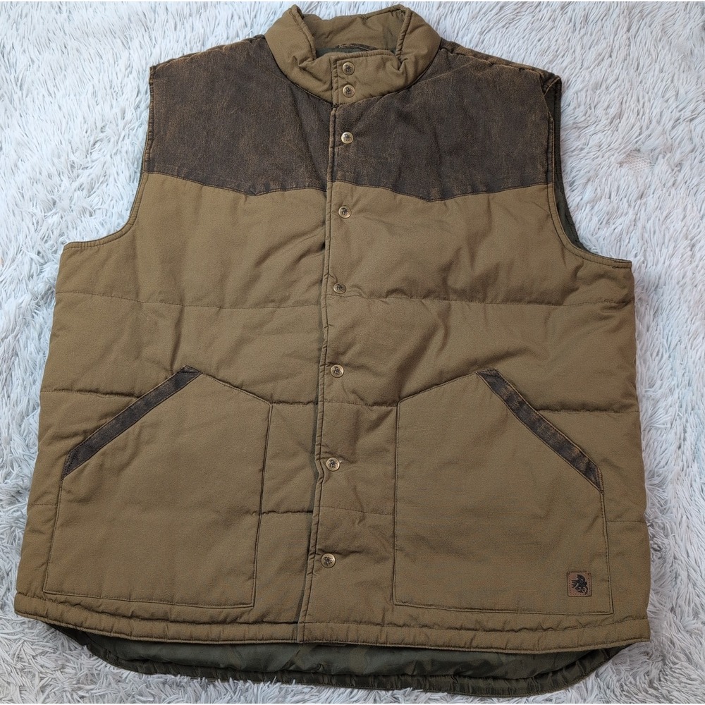Legendary Whitetails Vest Mens 2X Tall Brown Hunting Snap Hunting Pockets